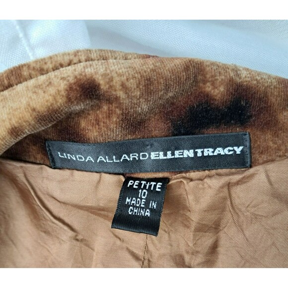 Vintage Leopard Print Jacket Blazer Fully Lined Size 10 Petite Ellen Tracey - Picture 8 of 11